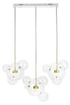 Lampa wisząca CAPRI LINE 3 złota - 180 LED, aluminium, szkło - Moosee